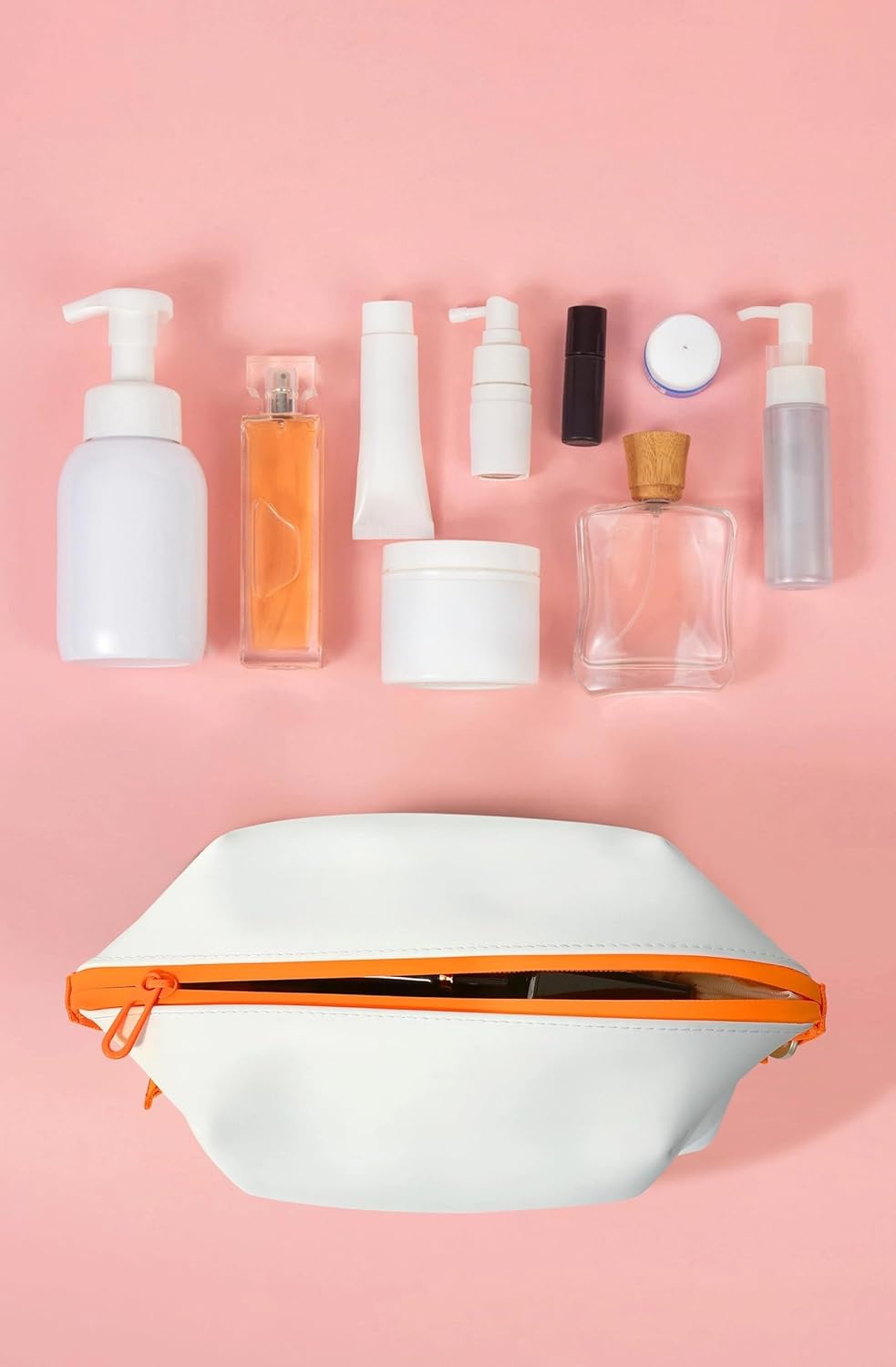 6"x 11" 6L Large Silicone Toiletry Bag,Waterproof Leakproof Foldable Travel Organizer,Dopp Kit Alternative for Men & Women,White