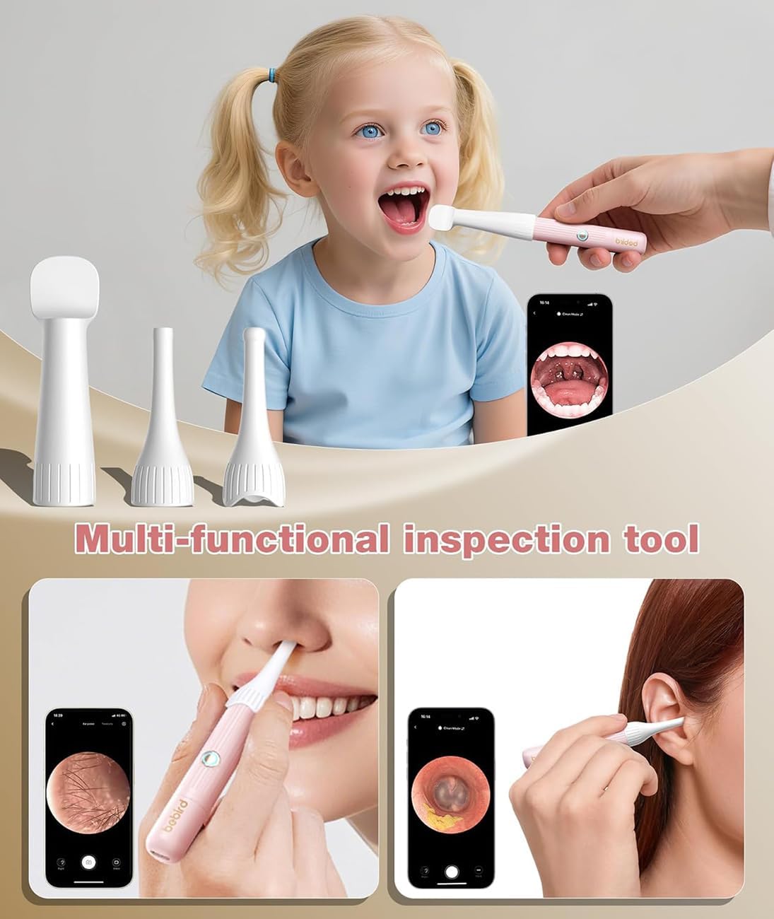 Ear Wax Removal Tool Camera, HD Visual Ear Cleaner with Flexible Otoscope & S-Shaped Silicone Head,WiFi Earwax Remover Kit with Tweezers, 21-in-1 Set for Family, Adults/Kids, Home & Travel