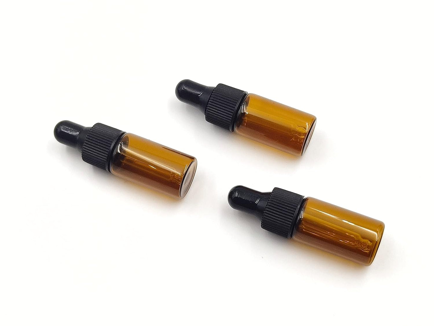 15Packs 4ml Tiny Amber Glass Mini Dropper Bottles for Essential Oils, Cosmetics, and Liquid Small Empty Travel Sample Vials with Dropper and Black Caps