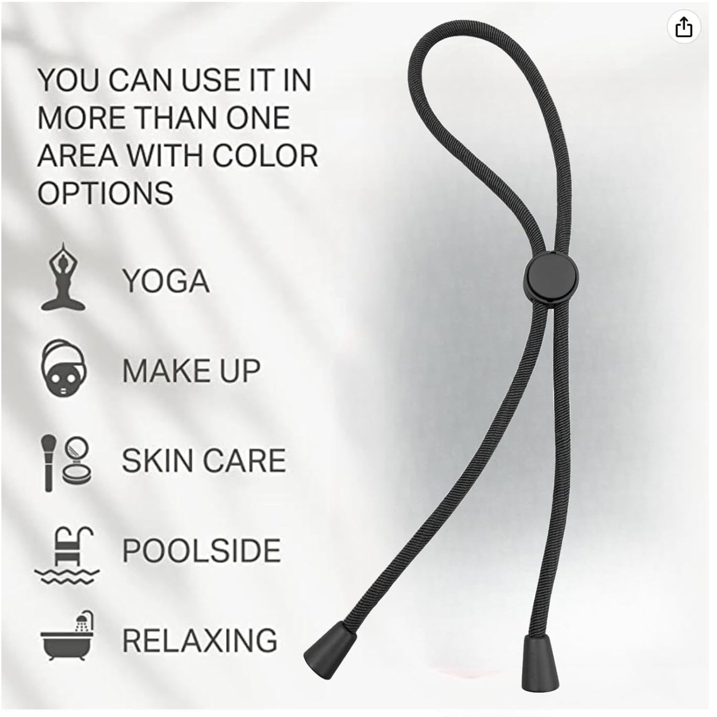 Adjustable Hair Ties for Thick, Curly Hairstyles - Afro Puffs, Ponytails, Locs, Pineapples for Black Women and Girls (Pack of 6)