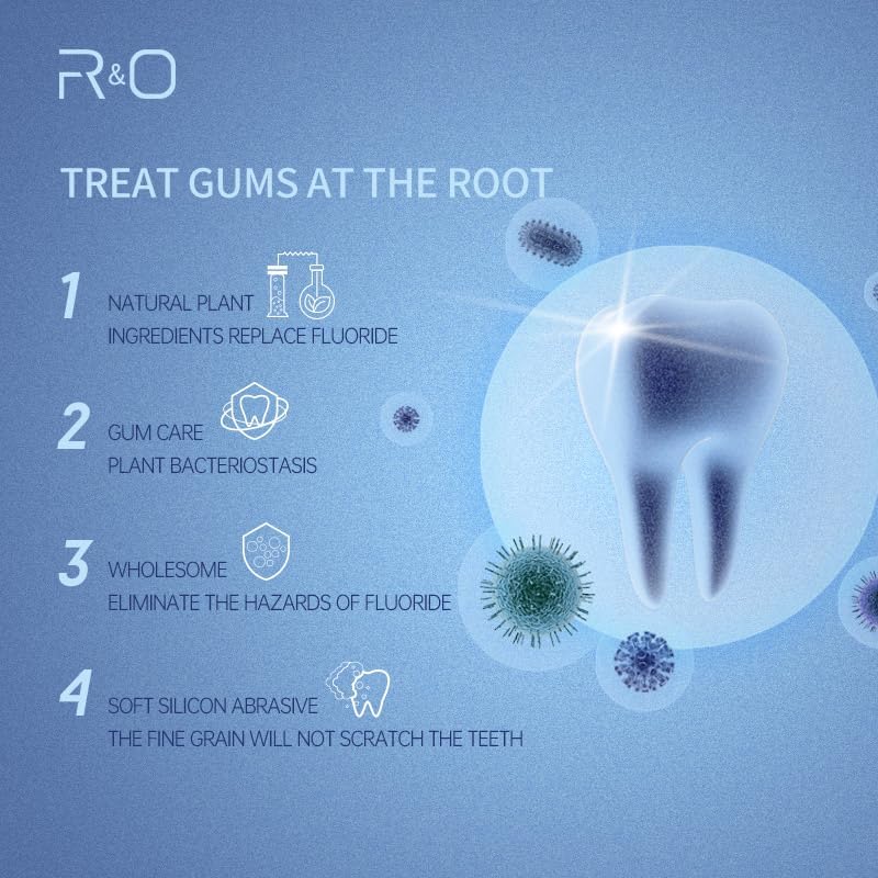 R&O Ageratum Whitening Toothpaste with Bamboo Charcoal, 3.53 oz - Removes Stubborn Stains, Great for Teeth Whitening, Reduces Plaque, Promotes Oral Health with Long - Lasting Fresh Breath (1 Tube)