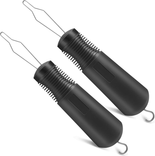 Button Hook, Button Helper Tool for Elderly and Zipper Puller One Hand Aid for Seniors and Arthritis, Buttoning Assist Tool for Shirt Wedding Dress (2 Pack)