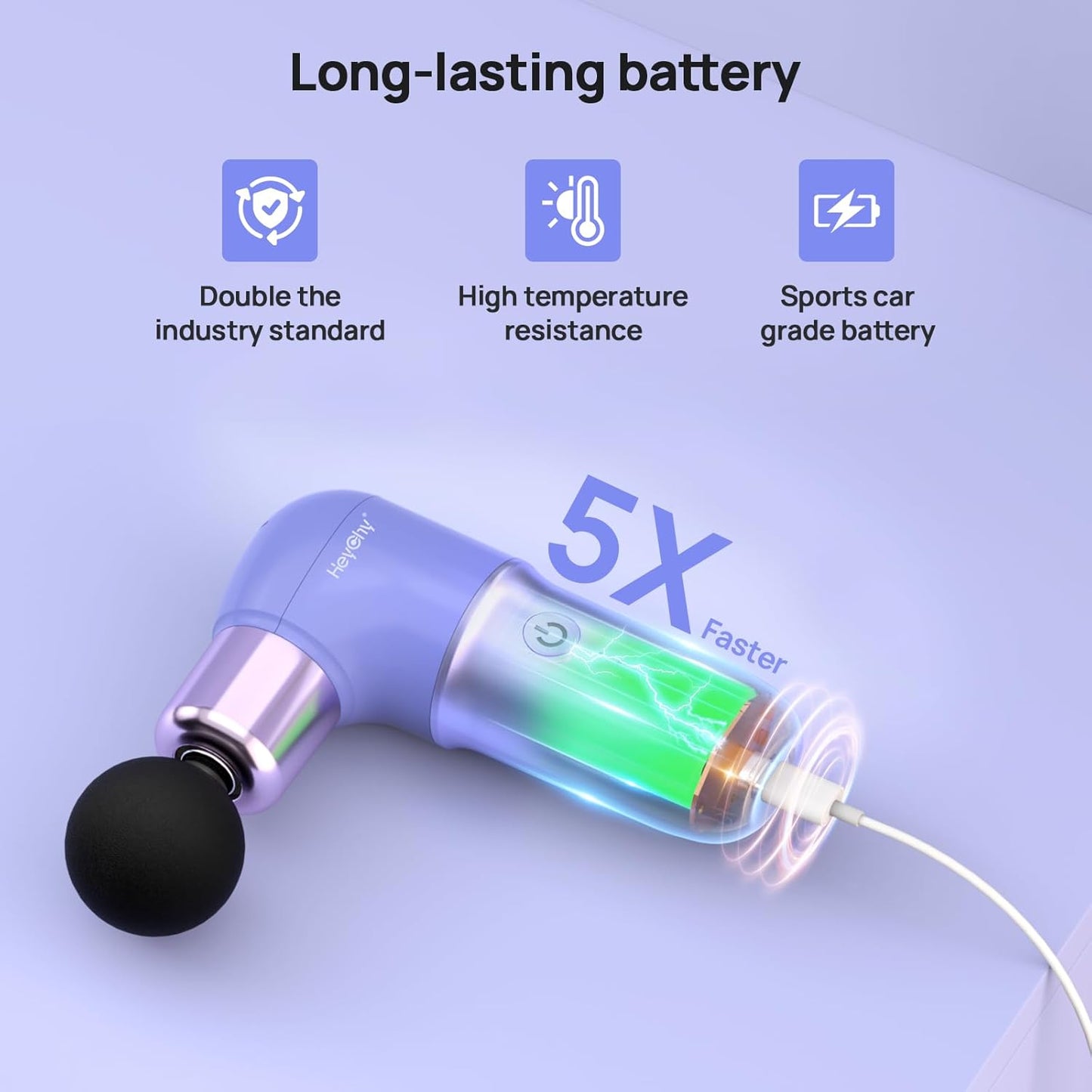 Super Mini Massage Gun, Deep Tissues Percussion Muscle Massager, Compact Sports Travel Massage Gun, Portable Massager Gun for Gifts for her him, Purple