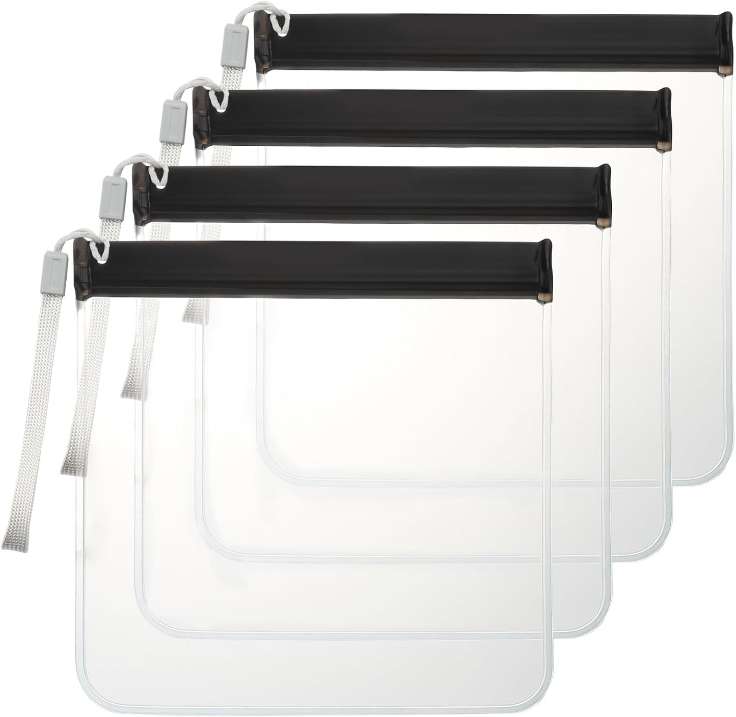 Clear Toiletry Bag, 4 Pack TSA Approved Security Travel Toiletry Bag Carry on Travel Accessories Bag Airport Airline Quart Size Bags Water Repellent Makeup Cosmetic Bag for Women