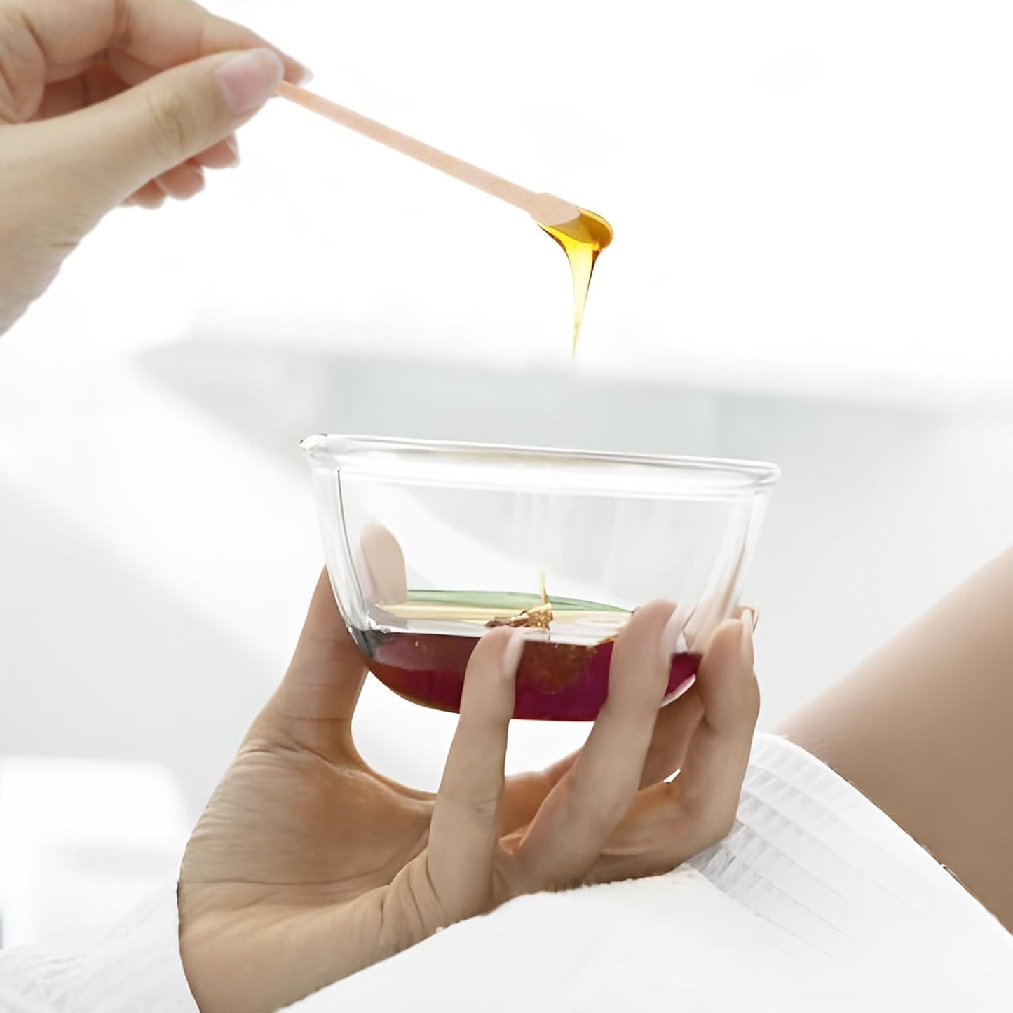 WISYOK Wooden Waxing Sticks - Waxing Applicator Sticks for Eyebrow, Lip, Nose, and Body Hair Removal, Double-ended Design Small wax stick for Spa and Home Use Pack of 500