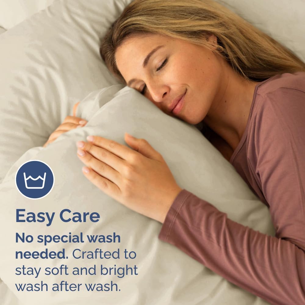 Standard Pillow Cases Set of 2 - Ultra-Soft Hotel Quality Pillowcase Covers - Comfy & Wrinkle Free - Stain and Fade Resistant - Machine Washable Pillow Protectors - 2 Piece Set - Standard Size Wheat