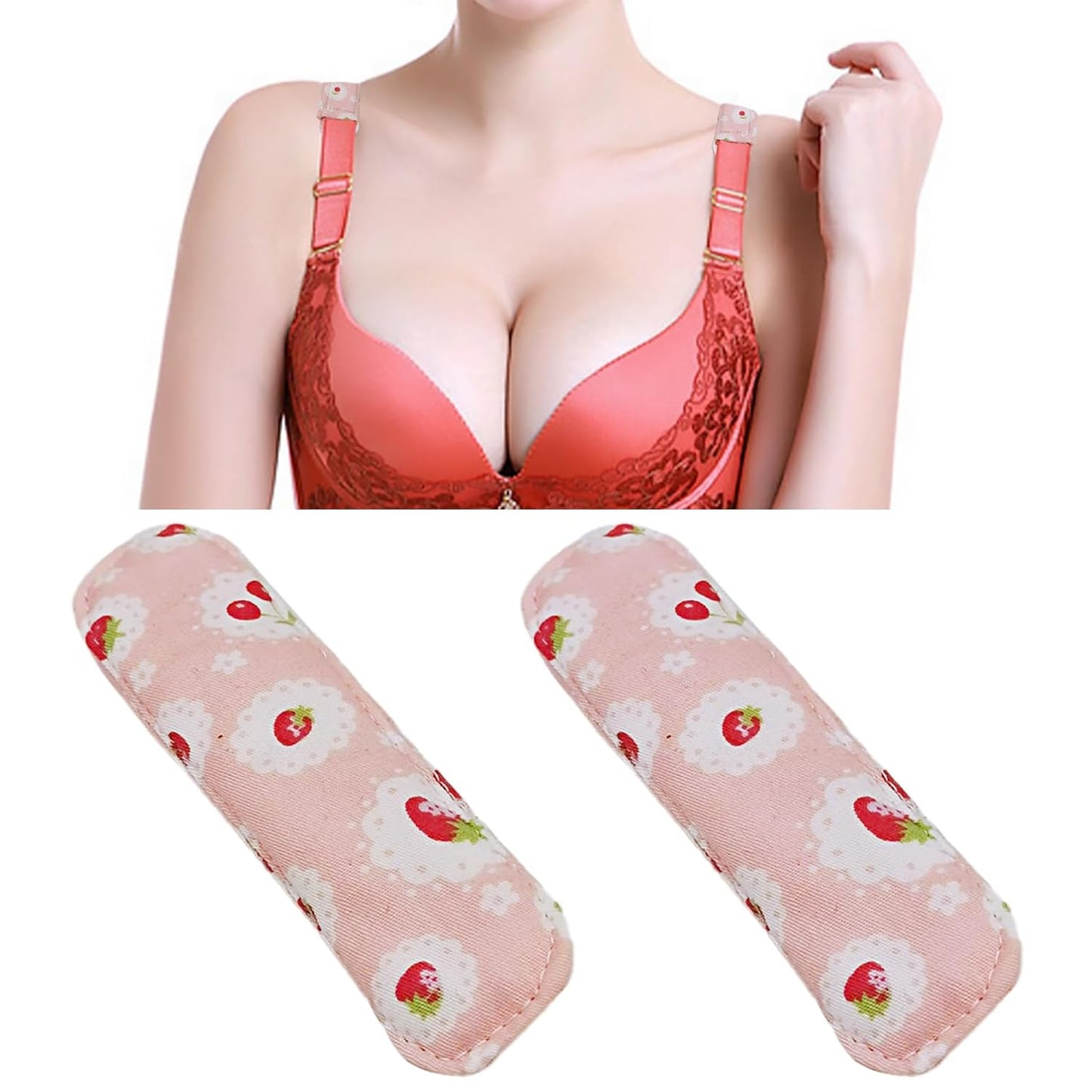 2 bra shoulder strap pads Shoulder pain relief for cushioning Bra Strap Pad Protector Chest Port，Pacemaker Pillow Post-Surgery，Port Pillows Chemo Patients，Heart Surgery Recovery Support Cushion