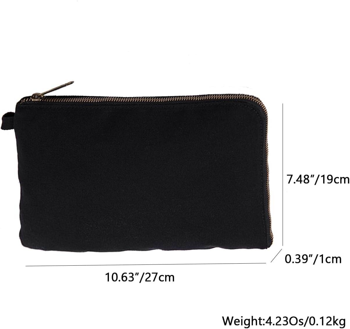 Zipper Pouch Storage Bag Simple and Stylish Women's Cosmetic and Travel Bag (Black-improved-5)