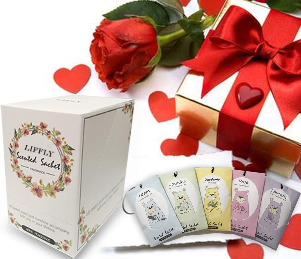 14 Packs Ocean Scented Sachets Bag for Drawer and Closet Xmas Gift 15 Scents Optional