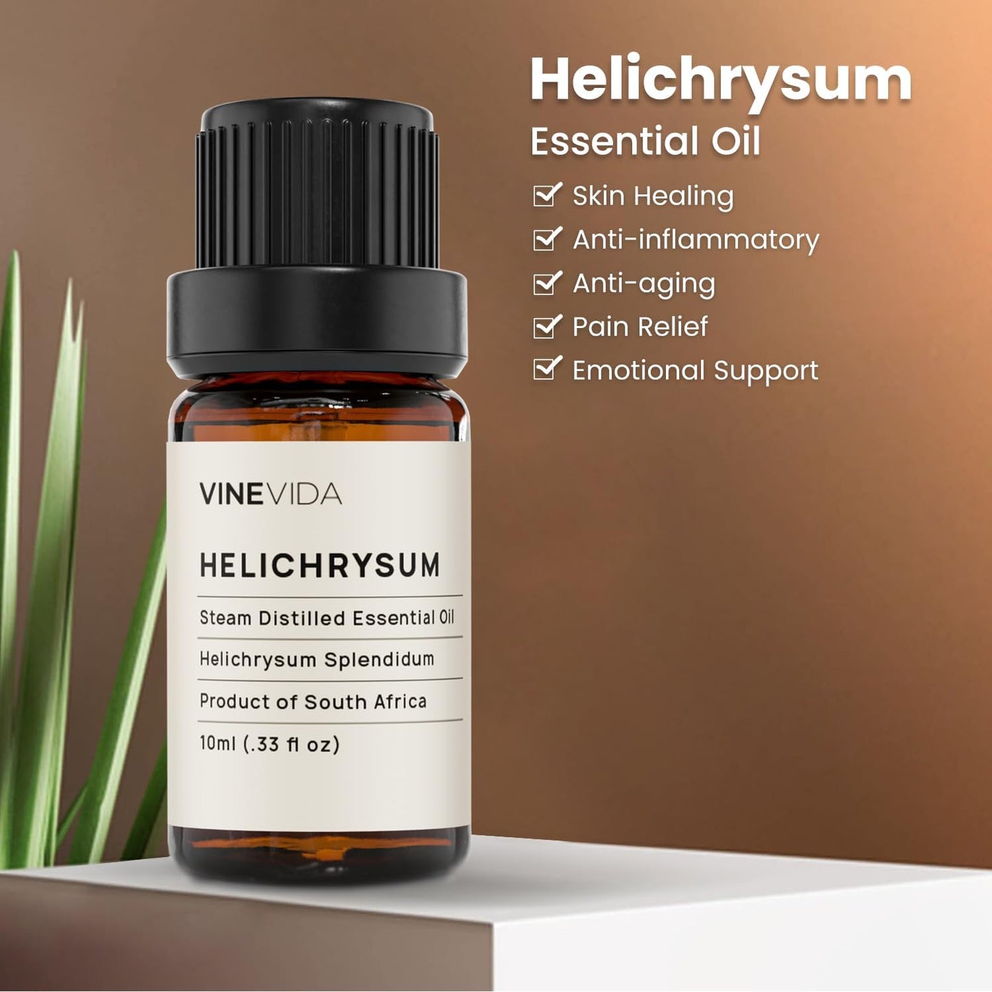 VINEVIDA Helichrysum Essential Oil 10 mL - Pure, Undiluted Helichrysum Oil for DIY Candle Scents and Soapmaking - Safe for Skin