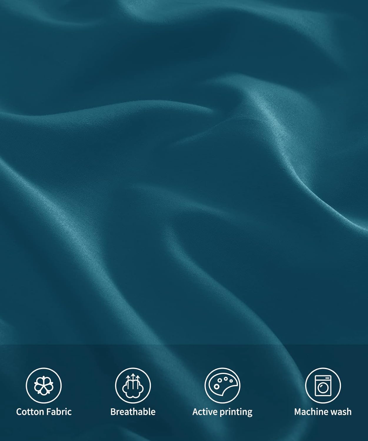 Warmstar Cotton Pillow Cases Queen Size Set of 2, 600 Thread Count Pillowcases 20x30 Inches, Soft Long Staple Cotton Pillowcases Breathable with Envelope Closure,Dark Teal