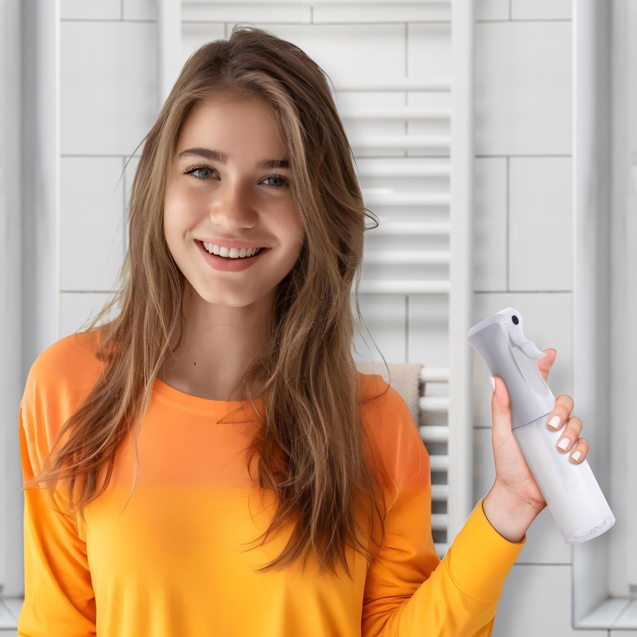 VIGOR PATH Continuous Spray Bottle - Ultra Fine Mist Water Sprayer for Hair, Home Cleaning, Plants, Salons - 200ml / 6.7oz Empty Spray Bottle (Clear)