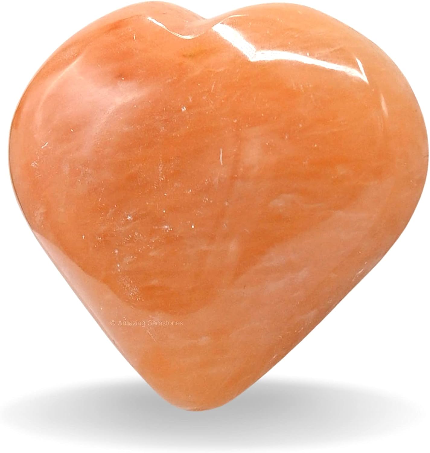Amazing Gemstone Red Aventurine Crystal Heart Palm Stone - Pocket Massage Worry Stone for Natural Body Chakra Balancing, Reiki Healing and Crystal Grid