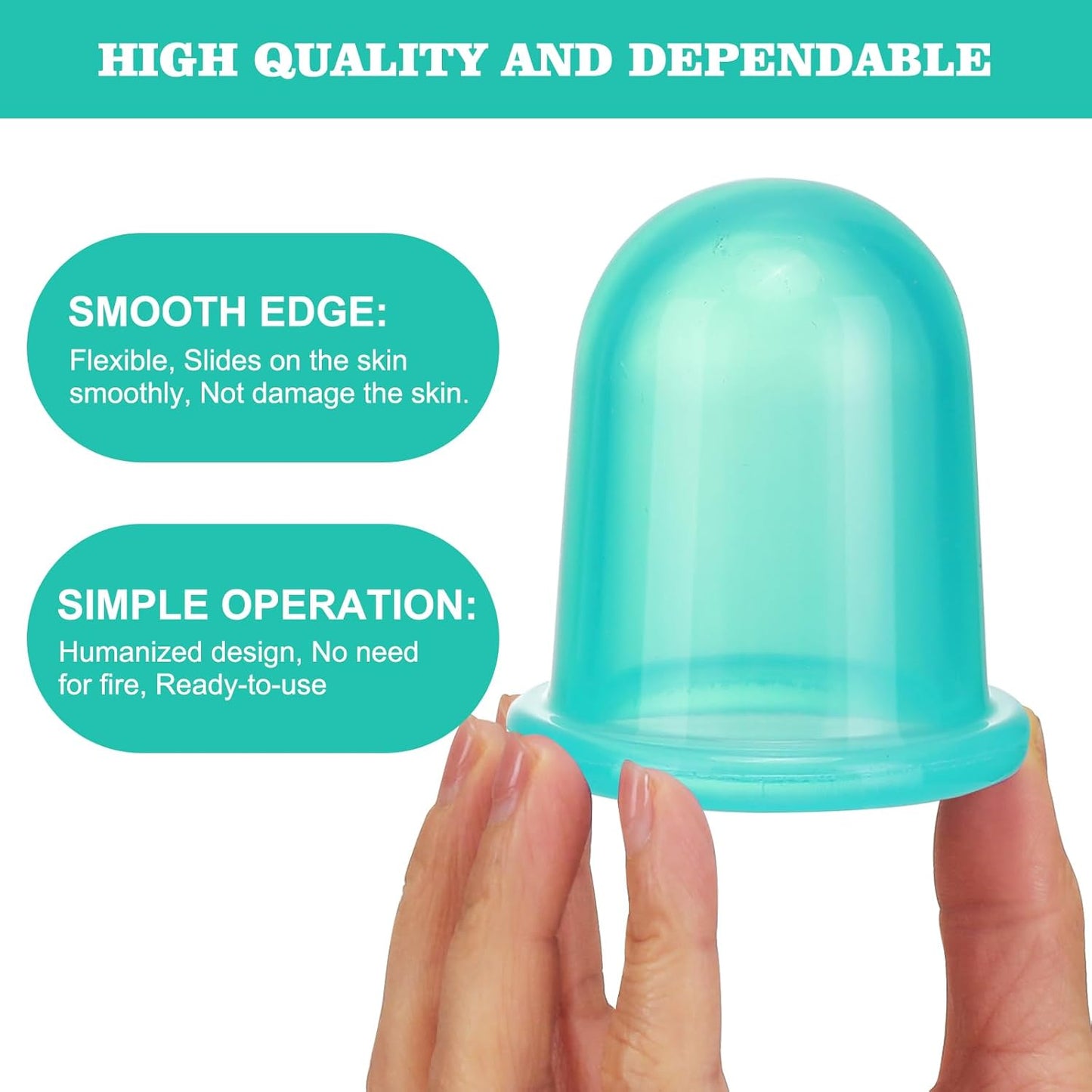 Silicone Cupping Therapy Set - Cupping Kit for Massage Therapy - Cellulite Remover Cupping Set - Anti Cellulite Cup Massager, Vacuum Suction Massage Cups for Cellulite Reduction