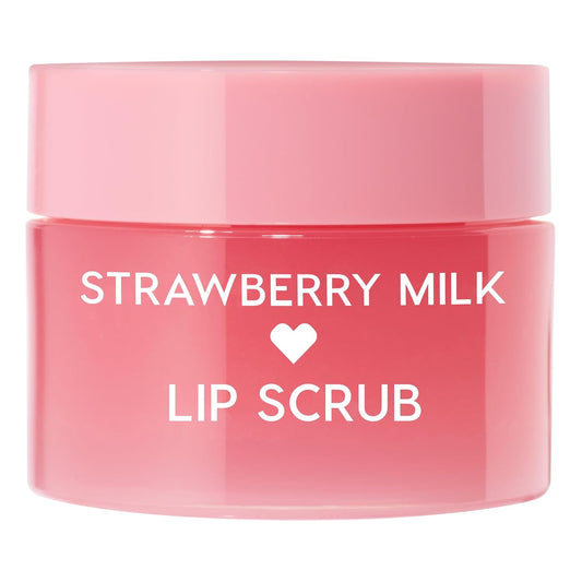 ColourPop Fresh Kiss Exfoliating Lip Scrub - Nourishing Lip Exfoliator to Gently Buff & Soften Skin - Enriched with Cocoa & Shea Butter to Lock in Moisture - Strawberry Milk (0.37 oz)