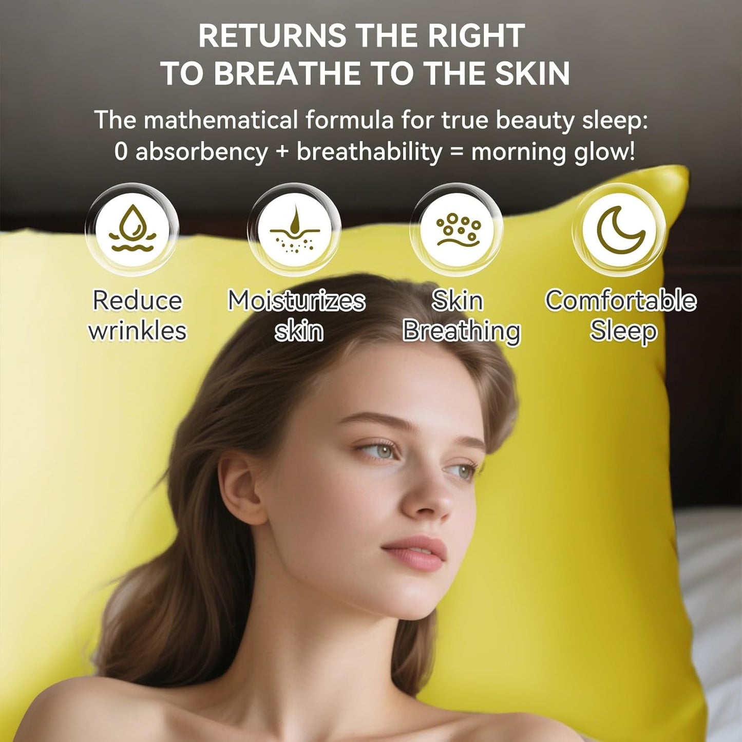 Tyfitb Satin Pillowcase Set for Hair & Skin Care – Cooling, Hypoallergenic, Anti-Frizz, Wrinkle-Free – Soft, Luxurious Pillowcases with Envelope Closure – 2-Pack, Standard Size 20x26, Gift-Ready