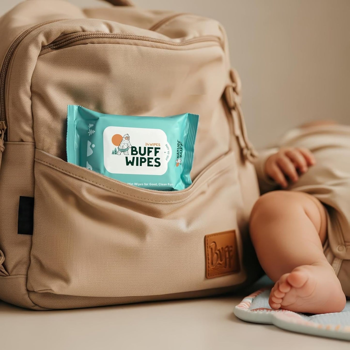 Multi-Use Wet Wipes for Babies & Adults - 99.7% Pure, Plastic-free, Biodegradable & Unscented Body Wipes - 24 Wipes Per Pack