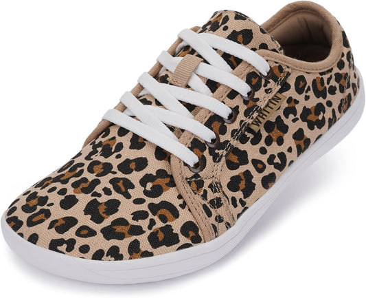 WHITIN Women's Canvas Barefoot Shoes | Wide Width Minimalist Sneakers | Classic Fit Low Top