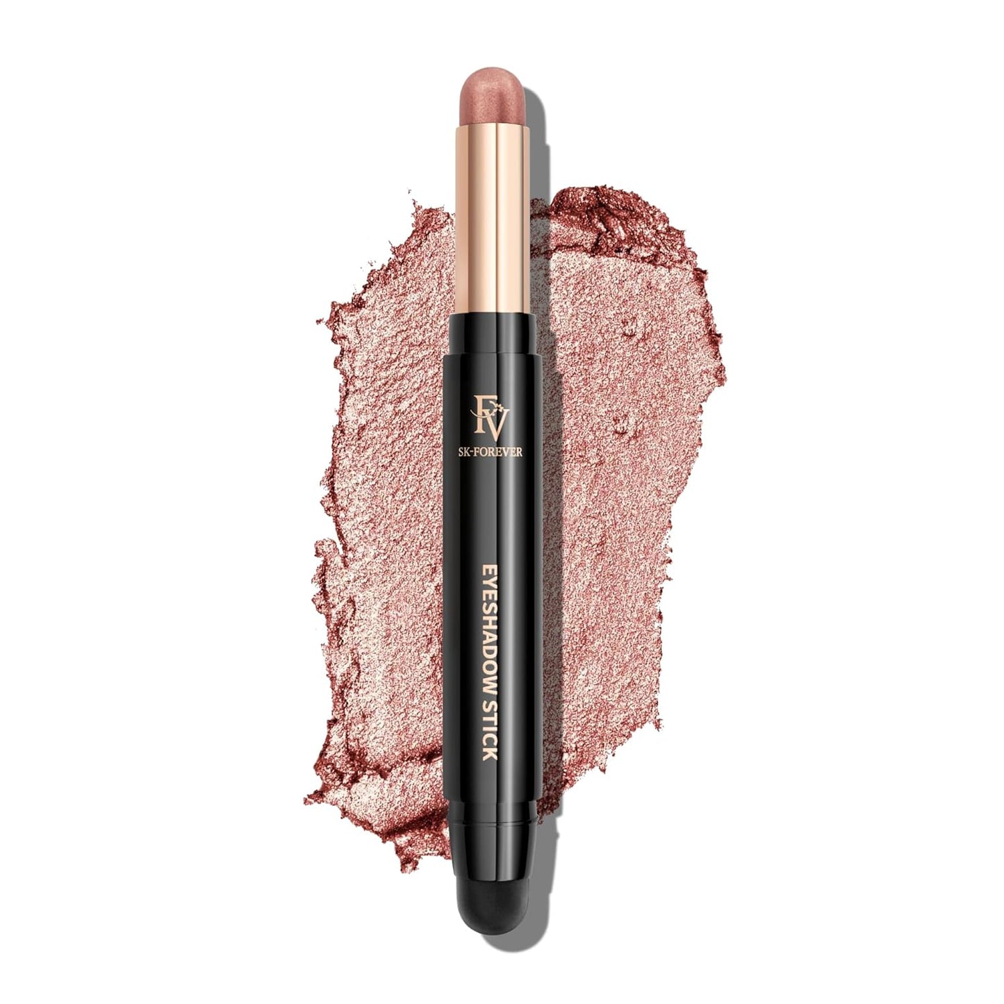 FV Cream Shimmer Eyeshadow Stick，Long Lasting & Waterproof, Multi-Use & High Pigment Eyeshadow Makeup Stick (Rose Shimmer)