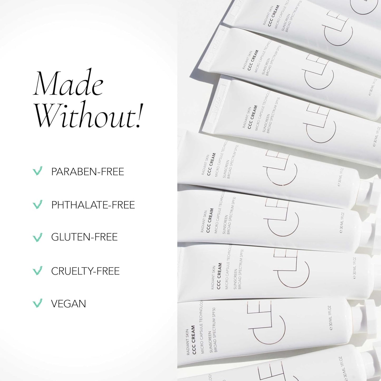 CLE Cosmetics CCC Cream (Warm Deep 501 / SPF 30) - Color Correcting With Sunscreen - Lightweight, Hydrating Foundation - BB & CC Hybrid - Light to Medium Coverage - 1 fl oz