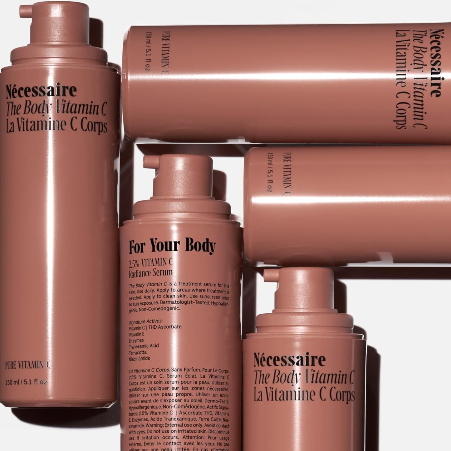 Nécessaire The Body Vitamin C Serum | Pure Vitamin C, Tranexamic Acid and Enzymes Treatment For Women + Men | Brightens + Evens Skin Tone | Dermatologist-Tested. Hypoallergenic (150 ml/5.1 oz)