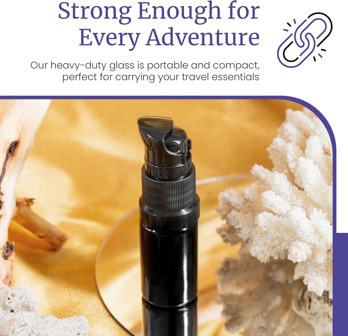 Infinity Jars 5 ML (0.17 fl oz) Refillable UV Black Glass Pump Bottles Leak-Proof Travel Containers for Toner, Sanitizer, Beard Oil, Hair Serum, Essential Oils Bottles 3-Pack