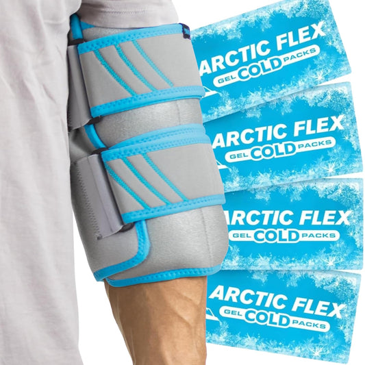 Vive Elbow Ice Pack Wrap - Ultra Cold Gel Ice Pack for Injuries Reusable - Elbow Support Compression for Cold/Hot Therapy - Adjustable for Men/Women, Sports Recovery, Arthritis, Tendonitis Pain Relief