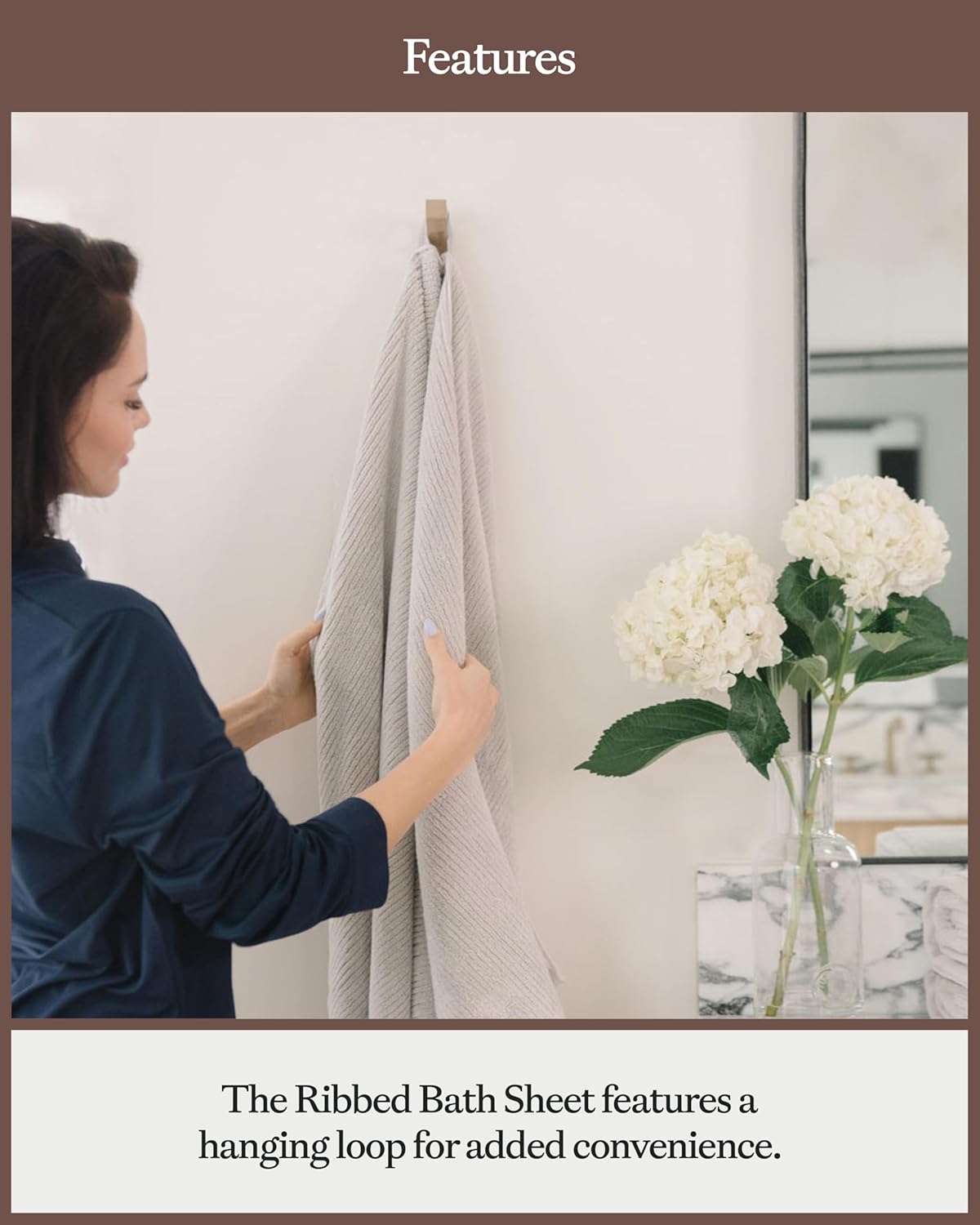 Cozy Earth Ribbed Bath Sheet Set - 60% Cotton 40% Viscose from Bamboo Bath Sheets - Soft & Absorbent Textured Ribbed Pattern - 2 Pack Charcoal