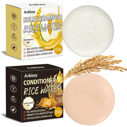 Rice Water Shampoo Bar - Dry Hair Shampoo Soap for Hair Care - Women and Mens Shampoo (Rice Water Conditioner Bar)