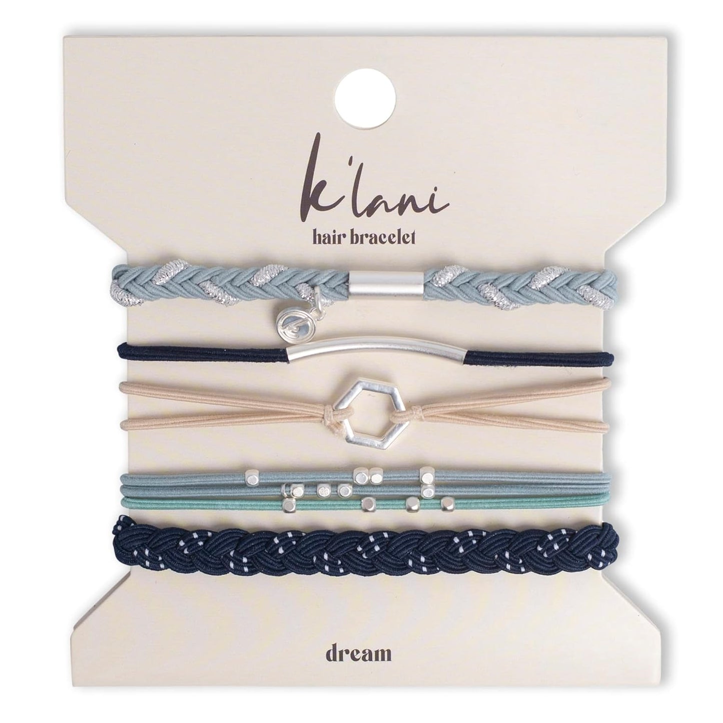 K'lani Hair Tie Bracelets for Women - Elastic Hair Bands That Double as Stylish Jewelry - Dream - Large