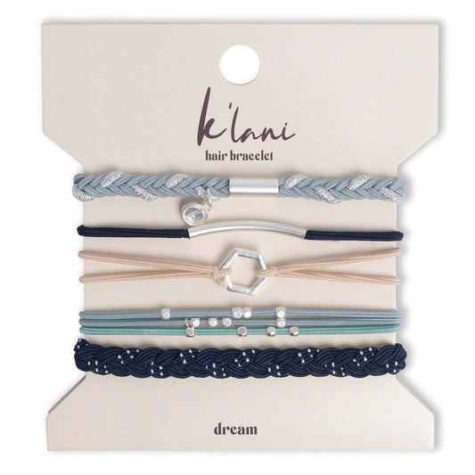 K'lani Hair Tie Bracelets for Women - Elastic Hair Bands That Double as Stylish Jewelry - Dream - Large