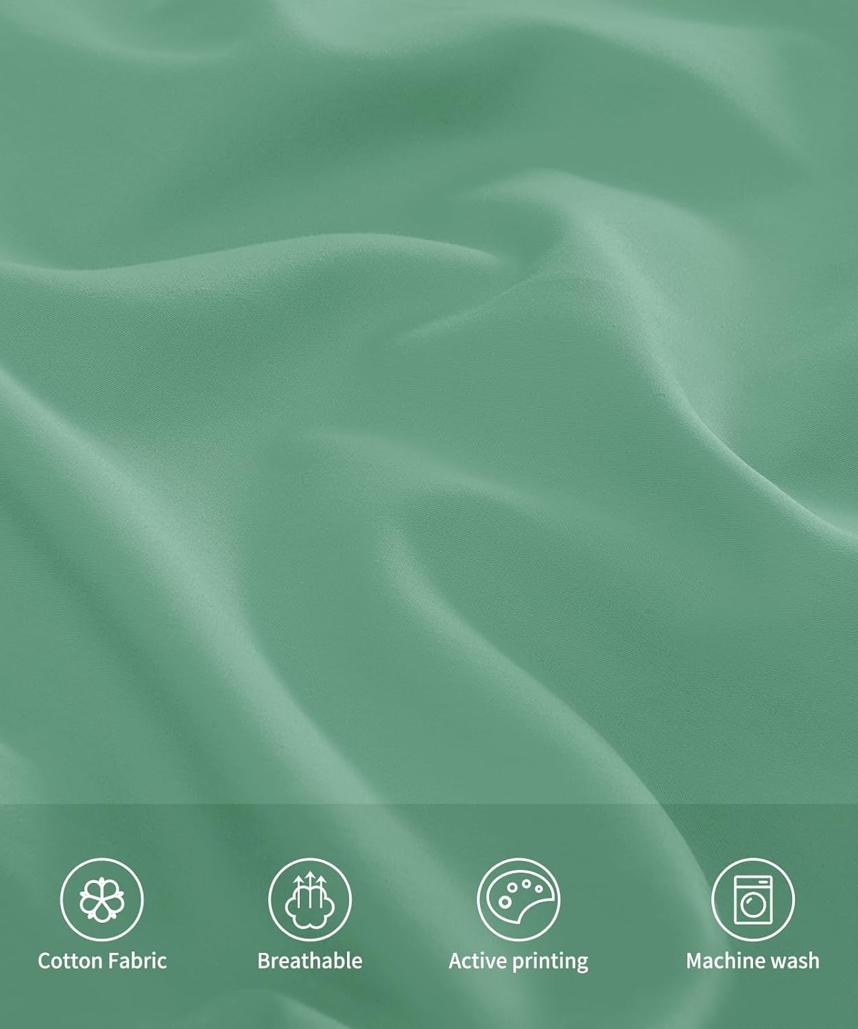 Warmstar Cotton Pillow Cases Queen Size Set of 2, 600 Thread Count Pillowcases 20x30 Inches, Soft Long Staple Cotton Pillowcases Breathable with Envelope Closure,Zephyr Green