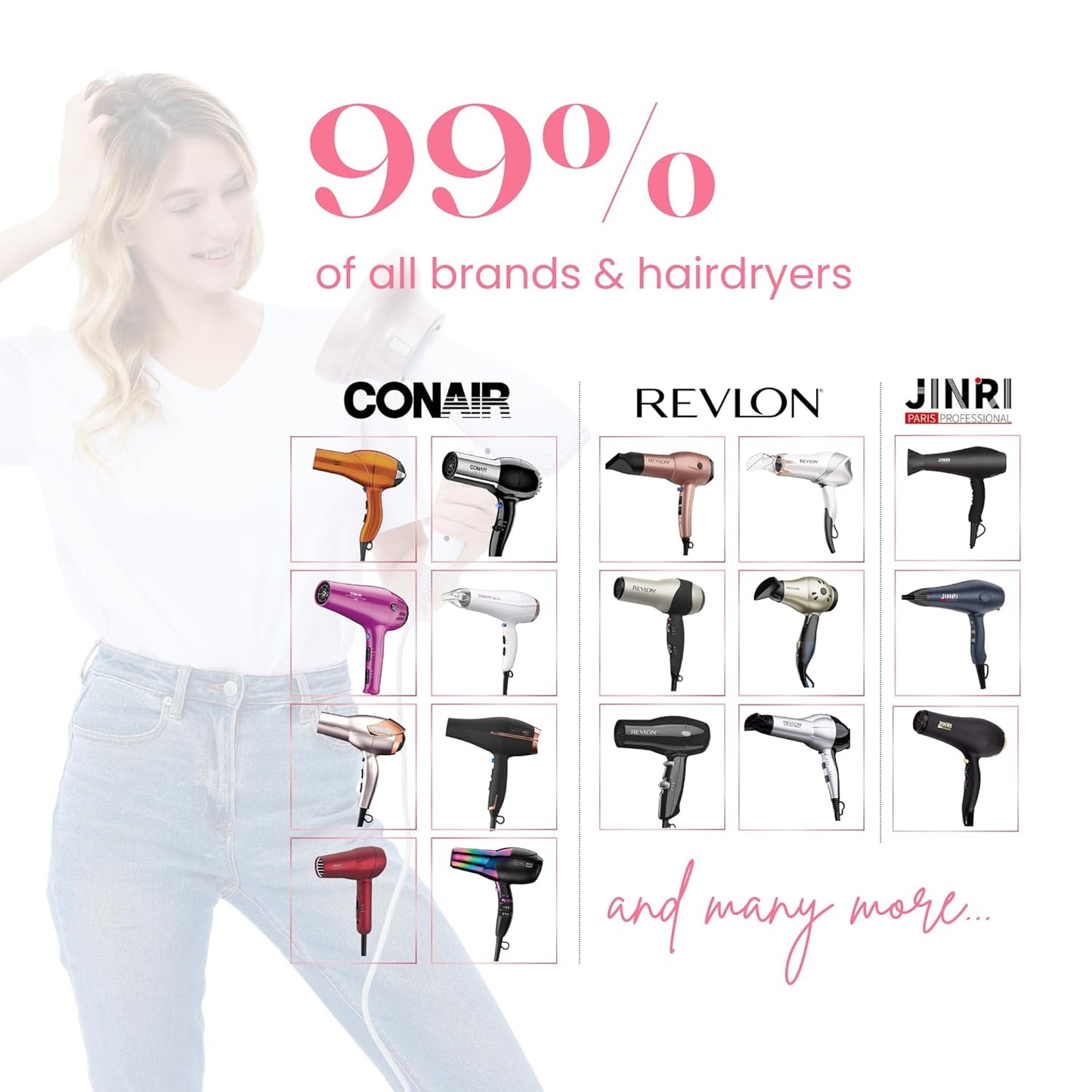 Universal Hair Diffuser “Super Sturdy” 1.7 Inch to 2.6 Inch for Natural Curly and Wavy Hair, Hair Dryer Attachment (Lavender)