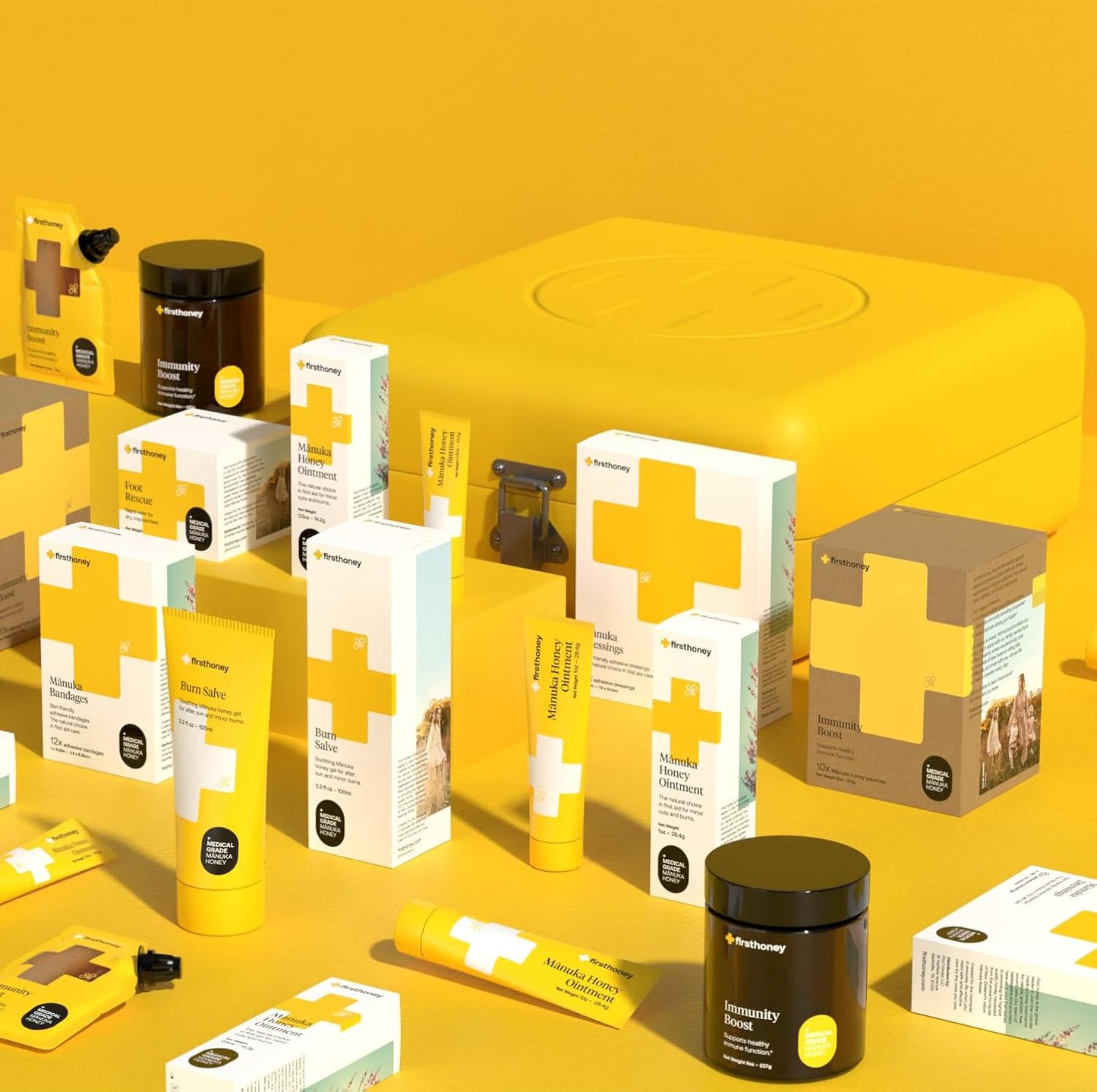 FIRST HONEY Manuka Wound Ointment [.75oz - 21g] | Rapid Wound Repair Gel | Fast Relief for Skin & Burns | Manuka Honey from New Zealand | Antibiotic Free Burn Care, Scar Gel, Dressing Aid