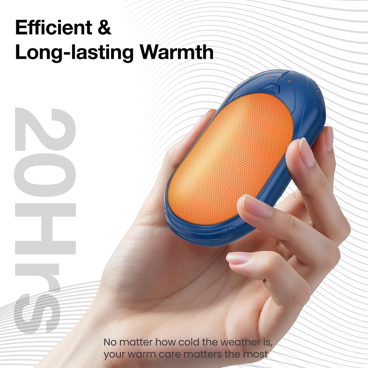 AI Hand Warmers Rechargeable 2 Pack, AI Smart Chips Electric Hand Warmers, 20Hrs Long Safe Heat, Portable Pocket Heater, Gifts for Christmas, Outdoor, Hunting, Golf, Camping Accessories