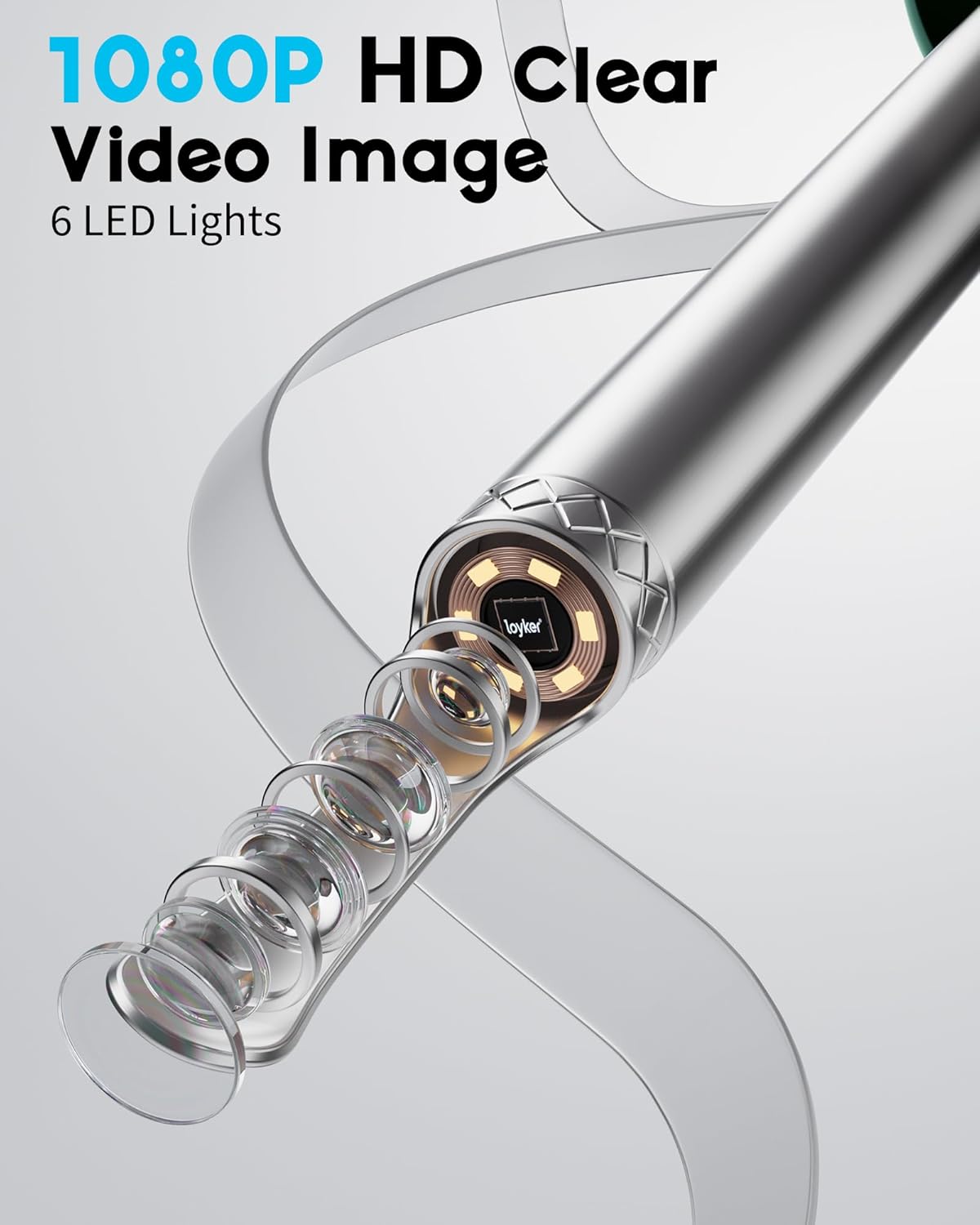 Ear Wax Removal Tool Camera Otoscope with Light, Ear Wax Removal Kit with 6 Ear Pick, Ear Camera- Green