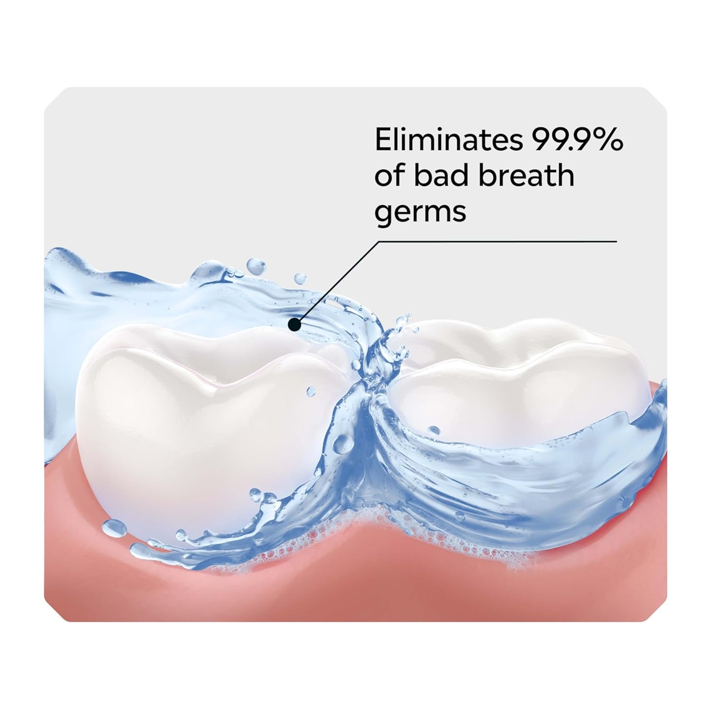 Listerine Ultraclean Alcohol-Free Tartar Control Mouthwash, Oral Rinse Fights Stain Build Up to Help Keep Naturally White Teeth, Less Intense Arctic Mint Flavor, 1L