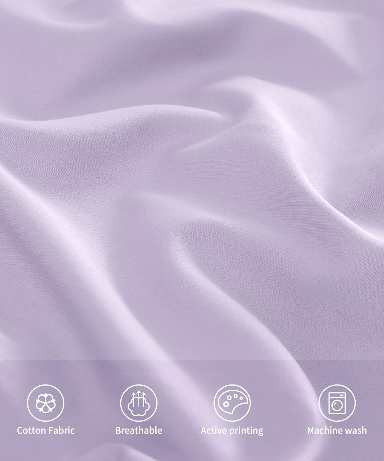 Warmstar Cotton Pillow Cases King Size Set of 2, 600 Thread Count Pillowcases 20x36 Inches, Soft Long Staple Cotton Pillowcases Breathable with Envelope Closure,Lavender