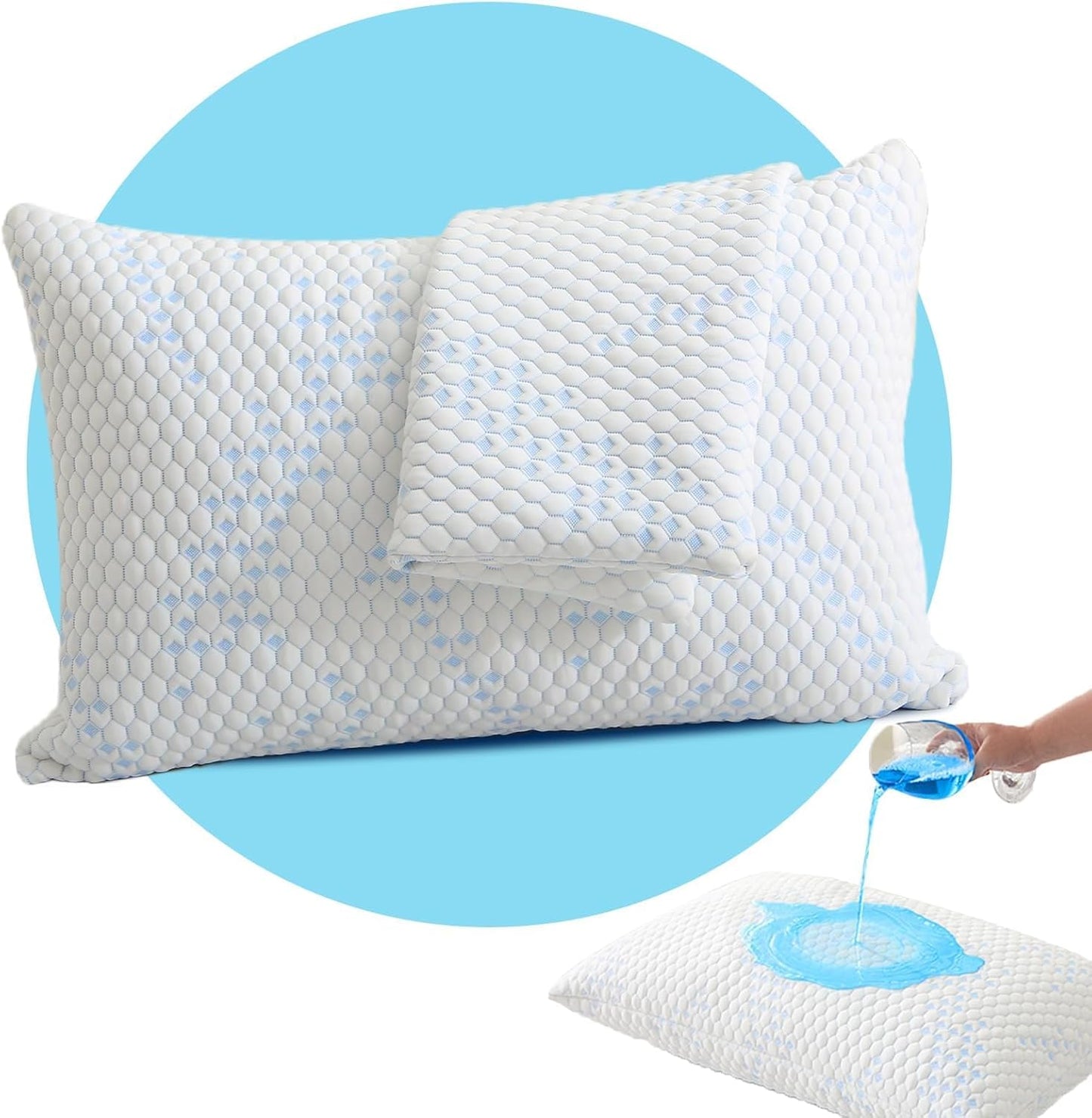 Pillow Protector(2 Pack) Standard, Waterproof Pillowcase with Zipper, Breathable, Soft Pillow Cover for Better Sleep, Machine Washable