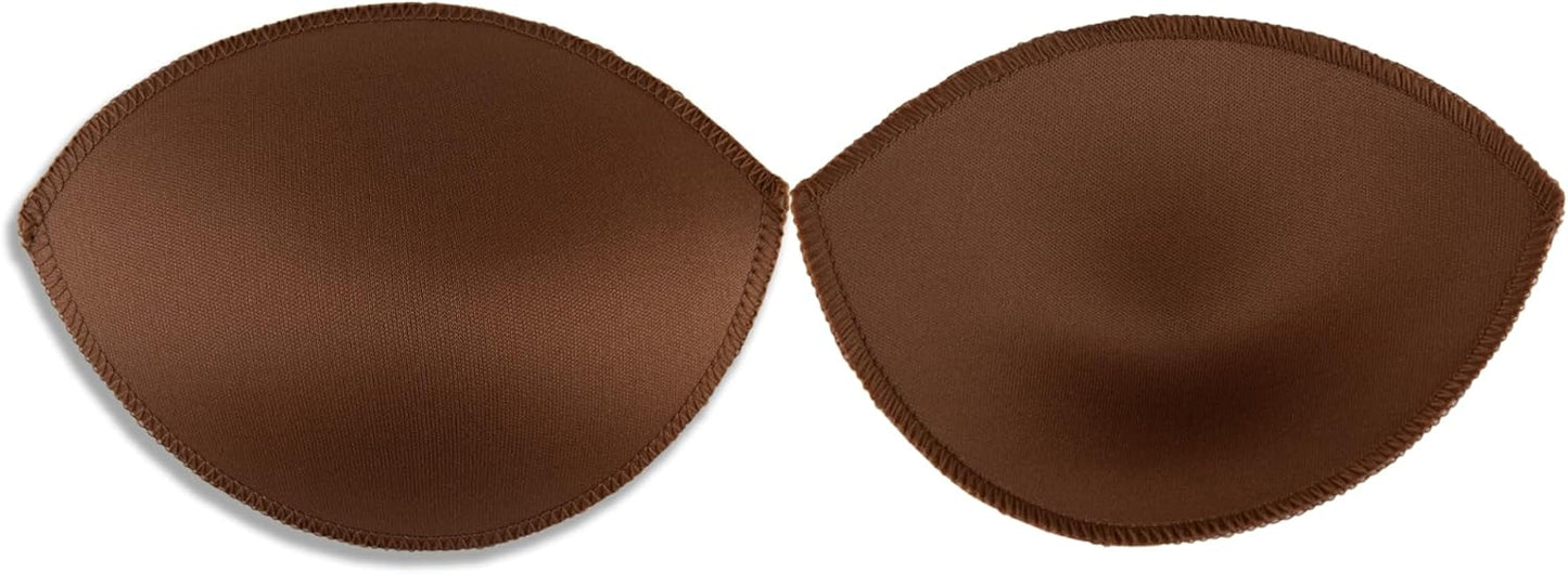ButtonMode Un-Padded Bra Cups Insert or Sew In, Instant Shape + Support, Chest Crease Reducer for Bridal, Bridesmaid, Dresses