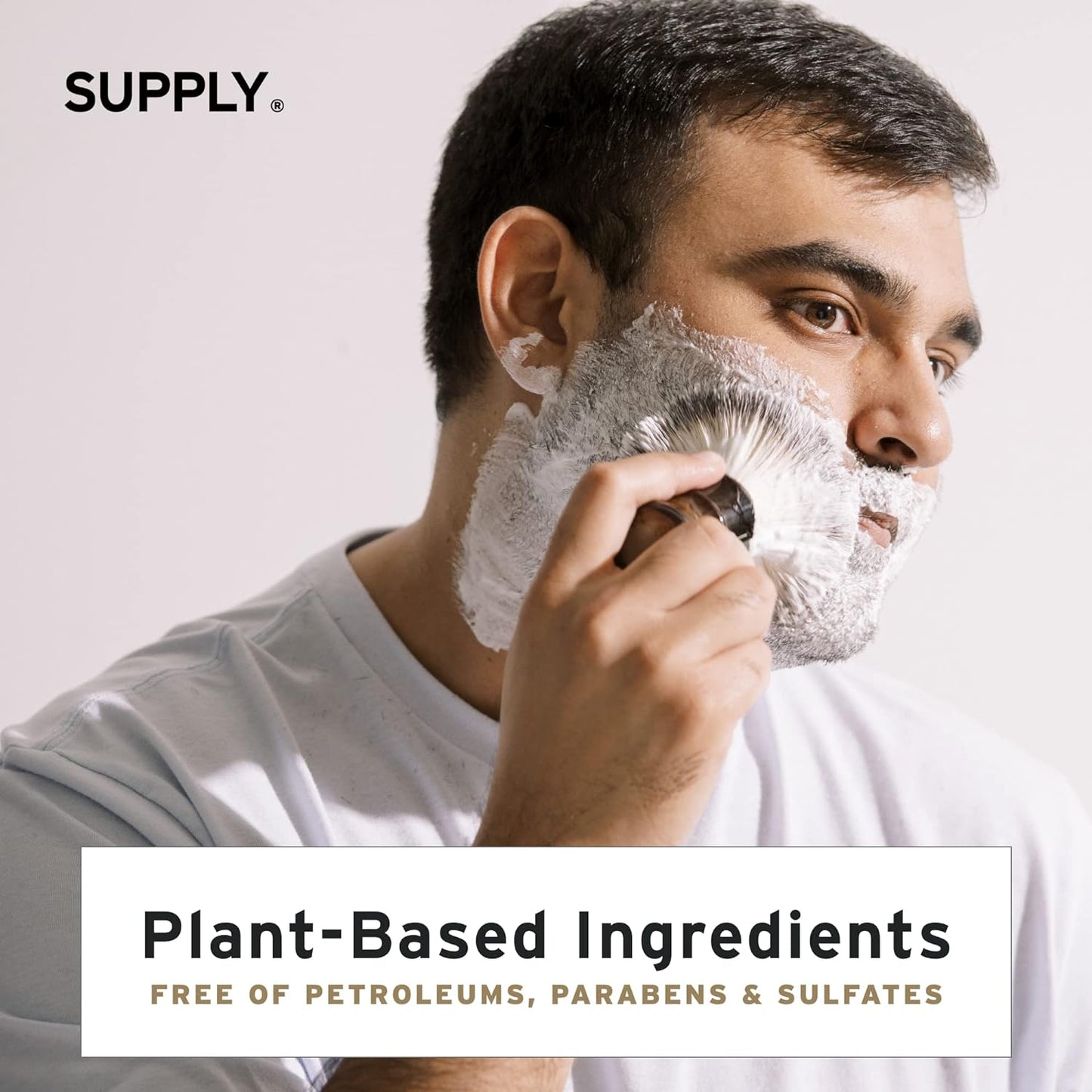 SUPPLY Ultra Lather Shaving Cream - Juniper & Bergamot - Lathering, Men's Shaving Cream - Hypoallergenic, Naturally Soothing, Noncomedogenic - Protects Against Razor Burn and Irritation - 3.4 Oz Jar