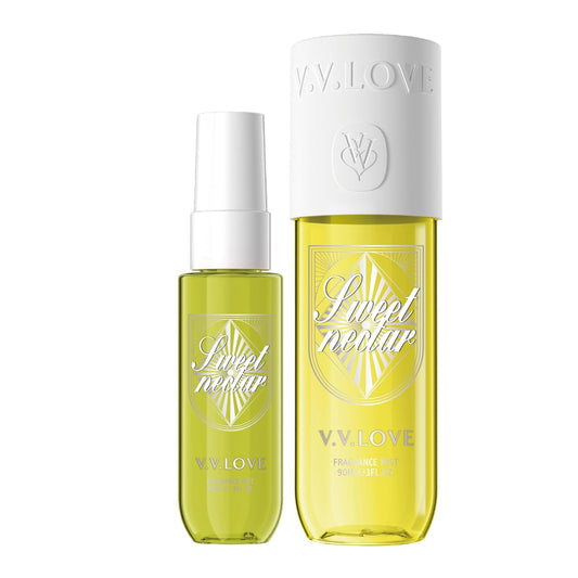 Hongsheng 2 PCS Women's Body Mist and Hair Fragrance Travel Set, 3 Fl Oz + 1.3 Fl Oz Spray, Sweet Scented Perfume Gift Set for Women (Passion Fruit)