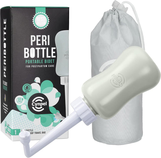 Peri Bottle - Portable Bidet Kit - Travel Perineal Wash Handheld Squeeze Bottles - Postpartum and Labour Essentials for Women - Post Birth Spray Care After Childbirth - Gray