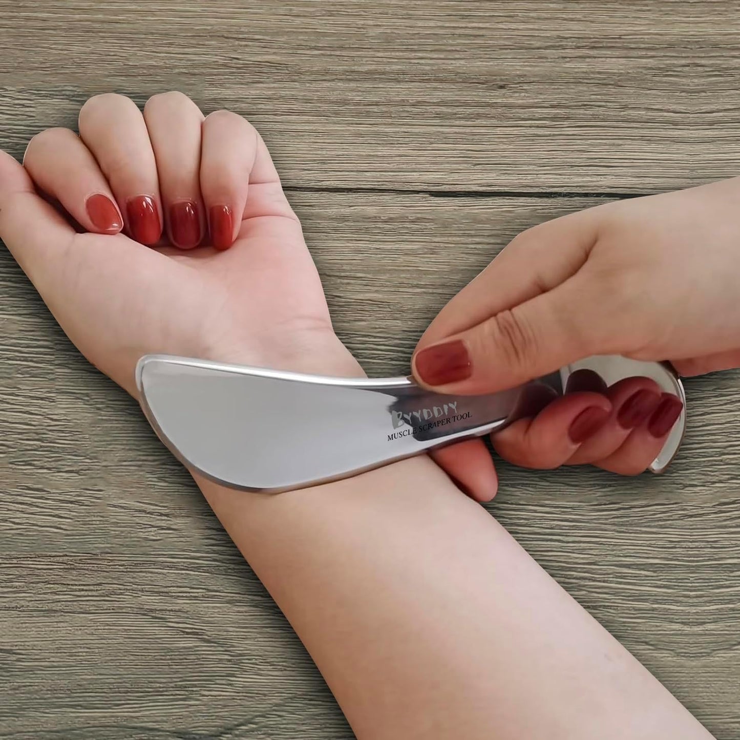 BYYDDIY SD 2 in 1 Stainless Steel GuaSha Muscle Scraper Tools Set,Scar Tissue Tool,Physical Therapy Tools,Muscle Scraping Tool,Massage Scraper,IASTM Tools,Soft Tissue Massage Tool (SD2)