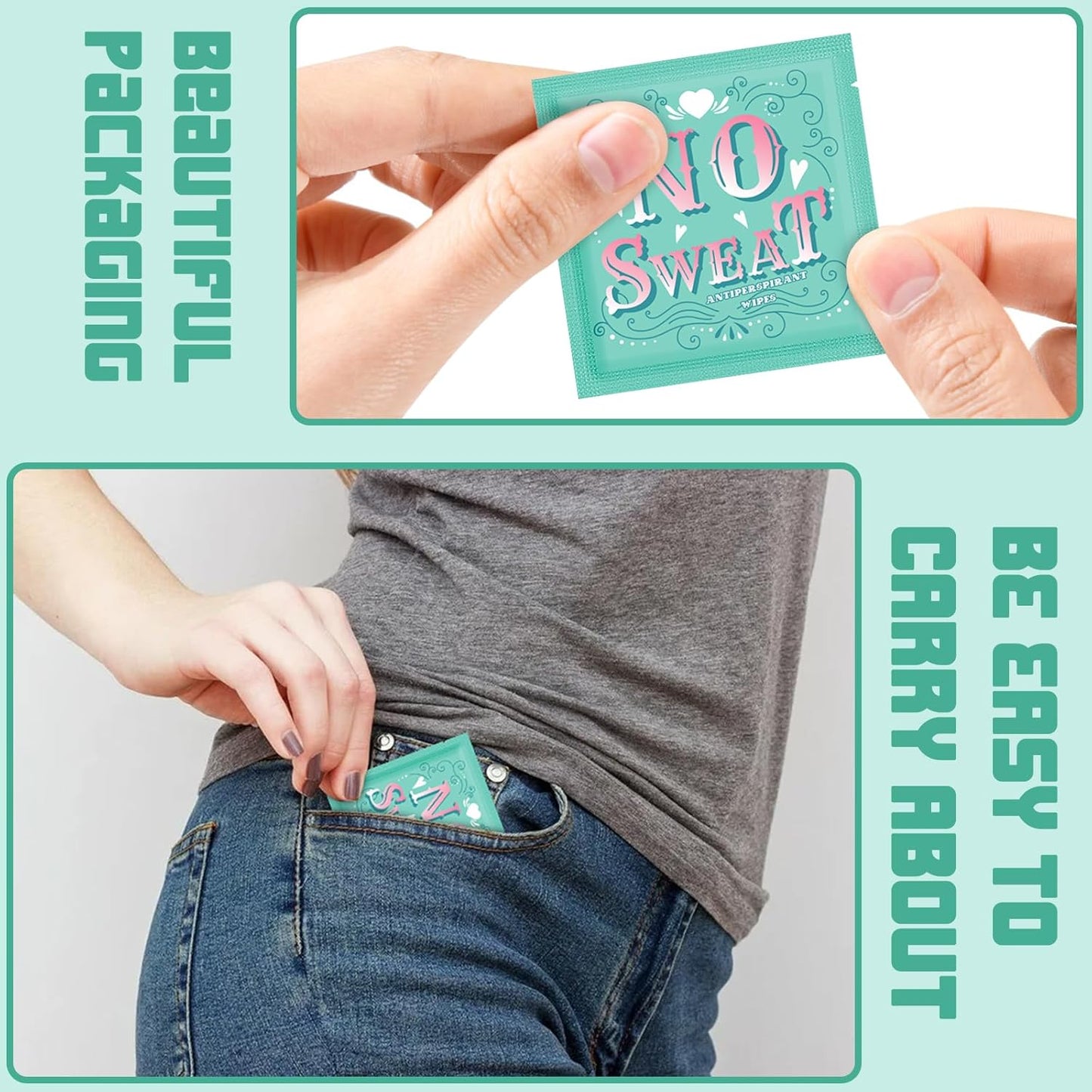 Travel Deodorant 150 pieces of Antiperspirant deodorant Wipes And Body Wipes Individually Wrap Hypoallergenic Mini Deodorant Underarm Sweating And Travel To Clean Skin For Female Male Teenagers