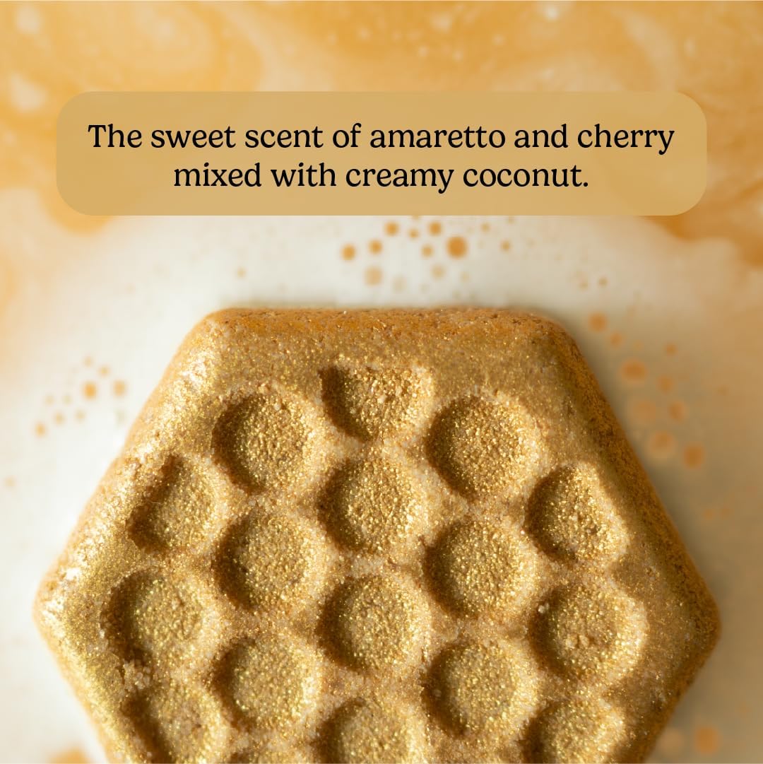 PACHA SOAP Co. Froth Bath Bomb 3 Pack, Sweet Honey Almond - Nourishing, Moisturizing, Naturally Derived & Handcrafted in The USA