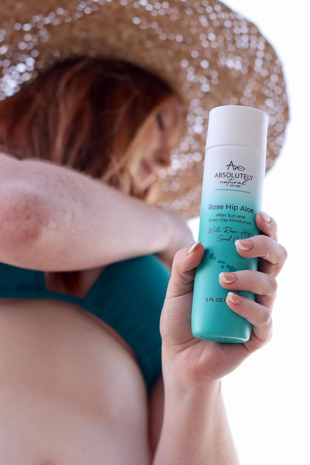 After Sun Lotion & Moisturizer with Aloe Vera, Rose Hip Oils, & Vitamin E | Helps Prevent Anti-Aging & Sunburn Relief - 8 Fl Oz