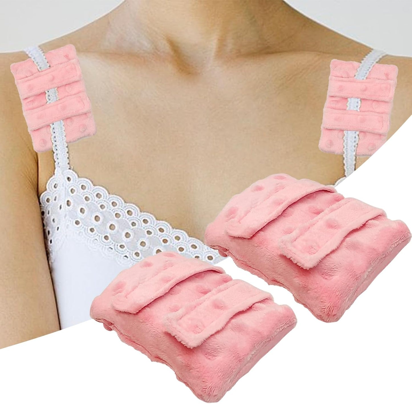 2 Pack Pacemaker Pillow for Bra, Chemo Port Pillow for Chemo Patients, Chemo Port Bra Cushion, Pacemaker Protector, Post Surgery Bra Strap Pads Heart Surgery Recovery Gift (Pink)