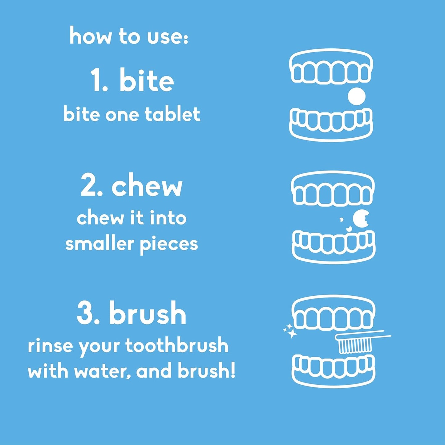 The Humble Co. Charcoal Powder Toothpaste Tablets Fluoride-Free, 3pk - Anticavity, Fluoride Free Toothpaste Dental Tablets with Natural Ingredients, Dentist Developed Formula (Charcoal, 3 Pk)