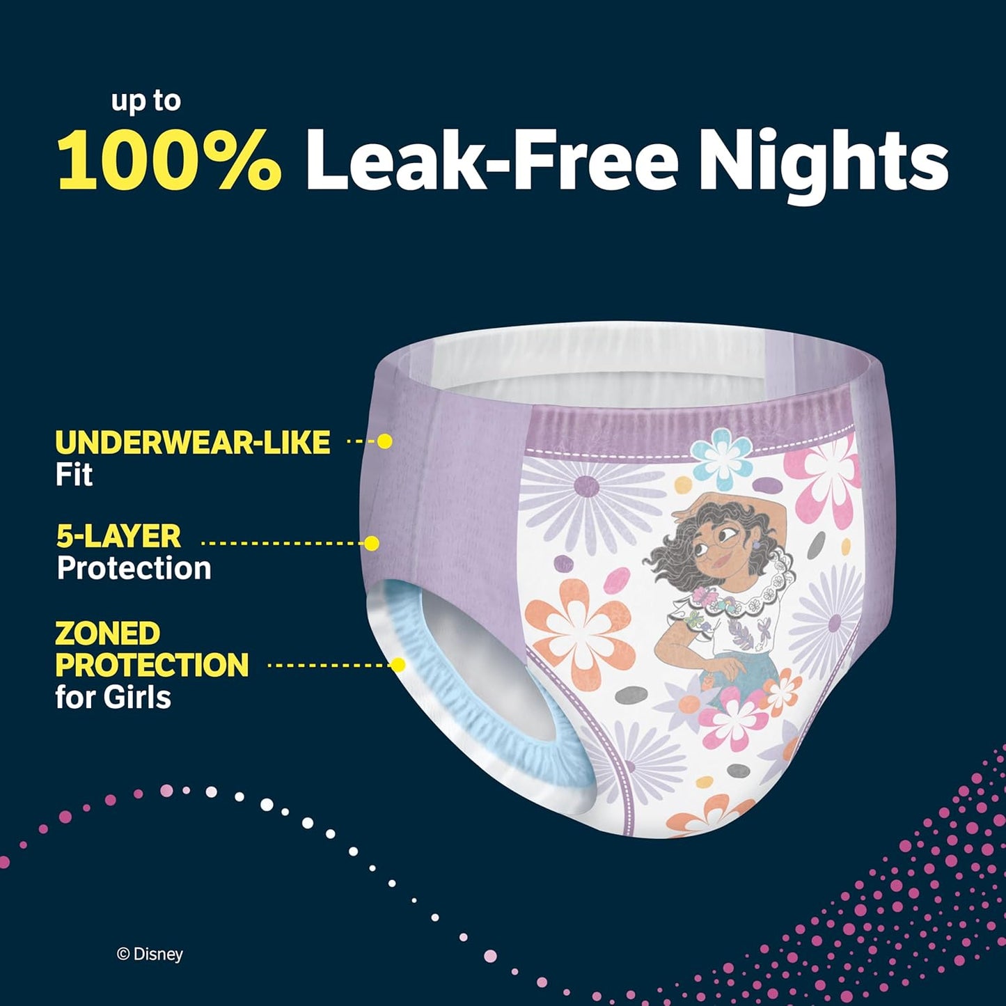 Goodnites Girls' Nighttime Bedwetting Underwear, Size S/M (43-68 lbs), 14 Ct, Packaging May Vary